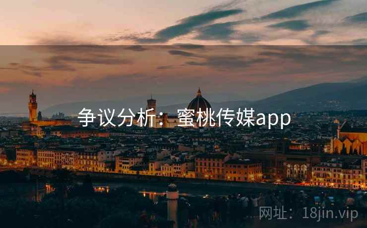 争议分析：蜜桃传媒app