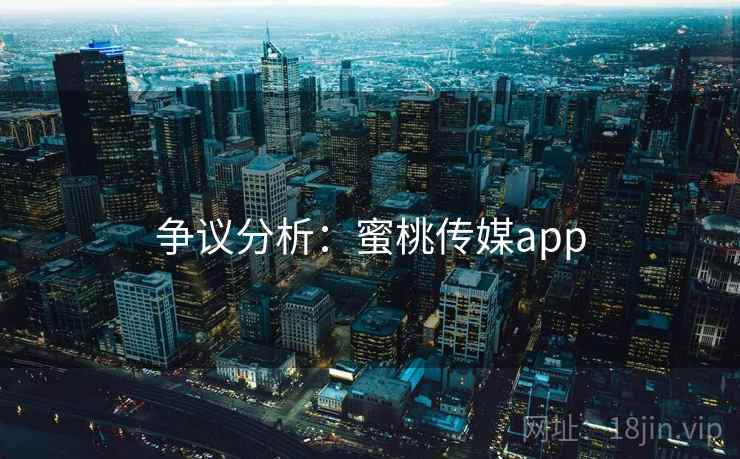 争议分析：蜜桃传媒app