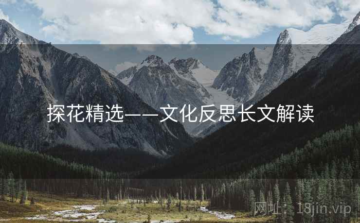 探花精选——文化反思长文解读