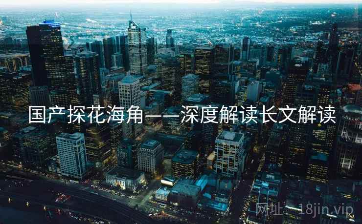 国产探花海角——深度解读长文解读