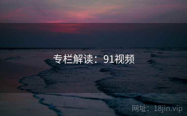 专栏解读:91视频