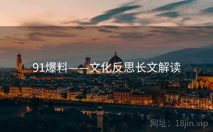 91爆料——文化反思长文解读