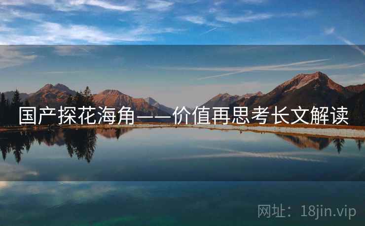 国产探花海角——价值再思考长文解读
